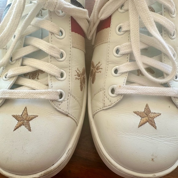 Gucci Ace Bees and Stars sneakers size 38.5 - Picture 4 of 10